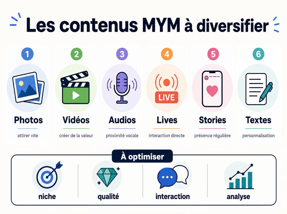 Formats de contenus MYM