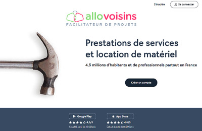 Page accueil AlloVoisins.