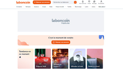 Page accueil Leboncoin.