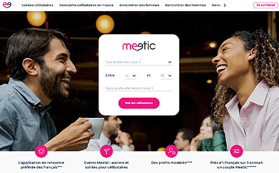 Page accueil Meetic.